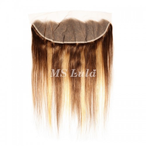 Straight #4/27 Highlight Virgin Human Hair 4x4 13x4 Transparent Lace Closure/Frontal | Human Hair Wig | Lace Front